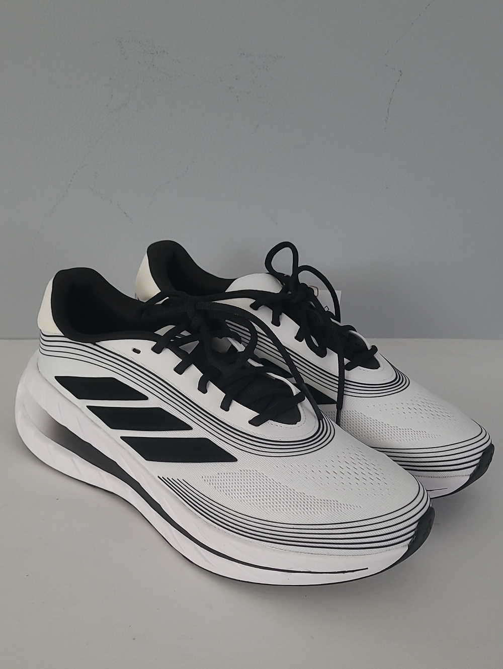 adidas White/ Black Athletic Running Sneakers ADIPURE SHIFT US Sz Mens 11 WO 12
